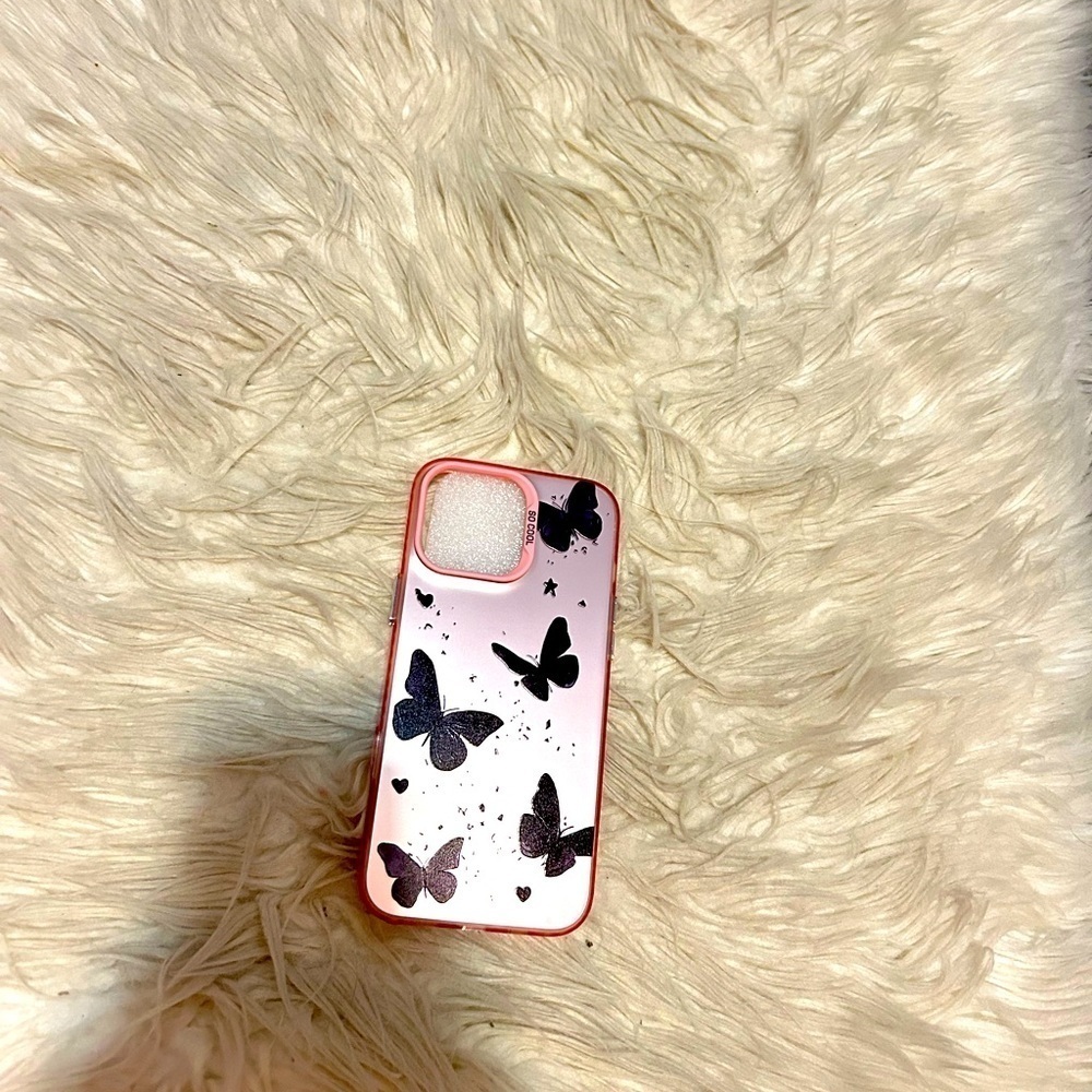 Pink Butterfly IPhone 16 Cases